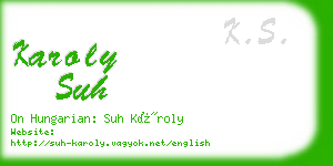 karoly suh business card